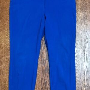 Bright Blue Stretchy Capris Size 14